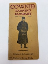 Vintage Cownie Tanning Company Pocket Catalog Booklet Des Monies Iowa Brochure picture