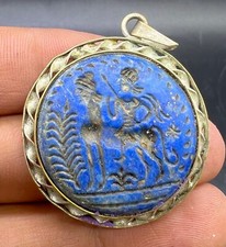 Beautiful Old Ancients Greek Historical Scene Intaglio Lapis Lazuli Pendent picture