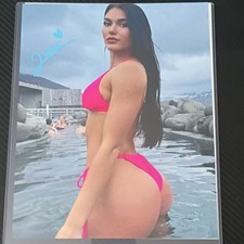 WWE JAZMYN NYX 2 SIGNED 8X10 LOT picture