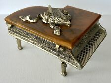 Vintage THORENS Grand Piano Music Jewelry Trinket Box With Bakelite Top WORKS picture