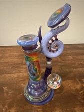 Natey Love Heady Bubbler Rig Wigwag Ultra Heady Rainbow Sovereignty Mobius NEW picture