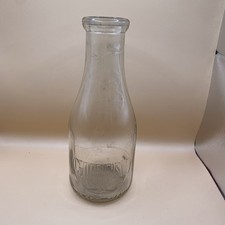 Vintage George D Burnside Dairy Glass Quart Milk Bottle Canonsburg Pa picture