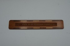 Vintage Frick Art & Historical Center Wooden Bookmark Inlay Wood Souvenir picture
