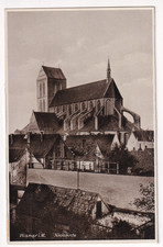 Wismar circa 1935?: Nicolai - Church above the rooftops by W., SW - photocard, ungel picture