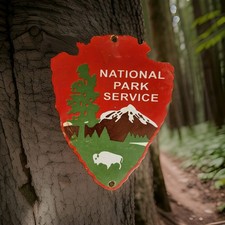 Vintage National Park Service Porcelain Sign US Forestry Service 11