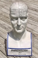 Porcelain L.N. Fowler Phrenology Scientific Psychology 17” Large Bust Head picture