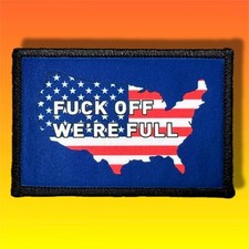 America Is Full Morale Patch / Military Badge ARMY Tactical Hook & Loop 163 picture