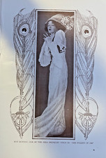 1908 Vintage Magazine Illustration Actress May Murray The Follies of 1908 picture