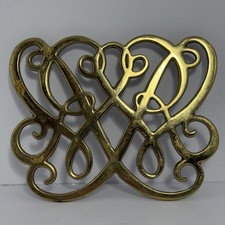 Vintage 1983 Virginia Thomas Jefferson Cipher Brass Trivet picture