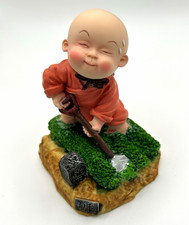 Vintage Ceramic Shaolin Monk Farmer Figurine Statue picture