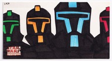Star Wars Clone Wars Widevision Sketch Card Troopers Michael Locoduck Duron 1/1 picture