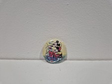 Vintage 1980s Disney Mickey Mouse Giving Pluto a Bath Pin Badge (25mm) picture