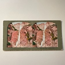 Upper & Lower Yosemite Falls CA Antique Stereoview Card 5H6-4 picture