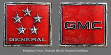 Hood Ornament For A Gmc Truck Missing Pedestal Double Sided picture