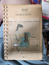 Vintage Sears Kenmore Model 1813 Zig-Zag Sewing Machine Manual Spiral Bound Book picture