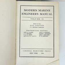 Modern Marine Engineer’s Manual Vol II 1944 Alan Osbourne WWII Maritime Charts picture