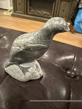 Mid 20th Century Canadian Inuit Soapstone Bird Carving . Artist Eliasi. picture