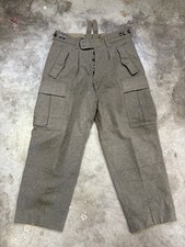 Vintage Konfeksjons-Eksport Military Wool Cargo Pants 32x28 Button Fly picture