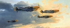 Dawn Eagles Rising by Robert Taylor art print autographed by 3 Luftwaffe Aces picture