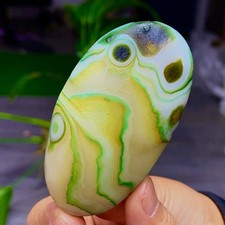 90G Rare Natural Gobi Agate Eye Agate/Crystal PalmStone Madagascar picture