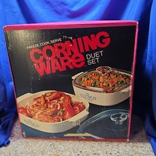 1970s Corning Ware Duet Blue Cornflower A-99 Sealed New Old Stock Pyroceram Rare picture