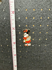 Vintage Walt Disney Productions Minnie Mouse Tennis Enamel Pin Disney Gold Tone picture