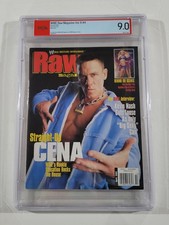 WWE WWF Raw Magazine April 2003 John Cena 1st Cover Newsstand PSA 9.0 picture