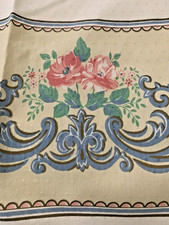 Vintage Sunweave Textured Dot Tablecloth Pink Blue Floral Brazil 48