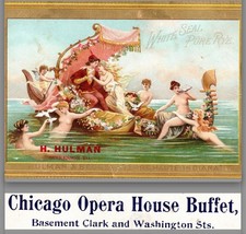 RARE- White Seal Pure Rye Whiskey Sirens Mermaid Chicago Opera House Buffet j.US picture