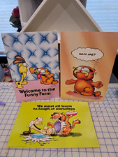 Vintage Garfield Jim Davis Lot of 3 large poster (13 1/2