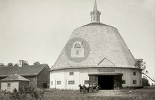 Amazing Architecture Round Barn Woodside Farm No. 2 RPPC Photo Postcard COPY picture