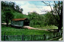Noble Co Ohio Cain Archer Covered Bridge #29 Duck Creek Postcard M8 picture