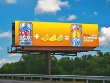 Coors Beer Summer Brew - Billboard Vinyl Tarp - 14' x 48' Feet - NEW Never Used picture