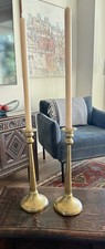Antique English Brass Candle Holders 1860 genuine picture