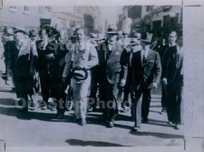 1935 Senator Huey Long Leading LSU Parade w/Mayor Howse Press Photo picture