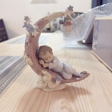 Lladro HEAVENLY SLUMBER BABY BOY  #6479 Retired with LANTERN, BOX AND PAPERWORK picture