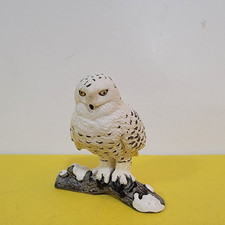 Schleich Snowy Owl 14671 Snow White & Black 2011 Bird Animal Figure Retired picture
