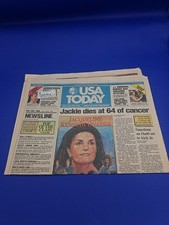 USA Today May 20-22 1994 Jackie dies at 64 of cancer picture