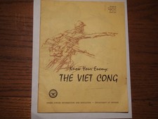 Rare 1966 Booklet Know Your Enemy Viet Cong picture
