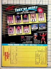 1989 WWF Wrestling Ring Magazine Ad Ultimate Warrior Hulk Hogan Action Figures picture