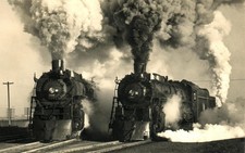 2 Old Steam Engine train Locomotive Photo 8.5x11 Paper Luster picture