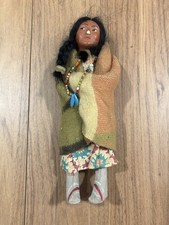 Vintage Skookum Style Native American Doll 9” Blanket Wrapped Beaded picture