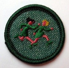 Vintage Girl Scout 1955-1960 GAMES BADGE World Sports Running Racing Patch picture