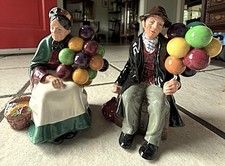 Royal Doulton 1934 The Old Balloon Seller HN1315 & MC Balloon Man HN1954 picture
