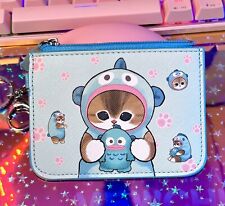 Mofusand x Sanrio Hangyodon ID Card Holder Keychain Coin Purse Wallet picture