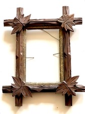 Antique Kriss-Kross Frame Adirondack Rustic Criss-Cross Wood picture
