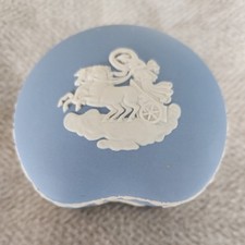 Vintage Wedgwood Trinket Box Jasperware Kidney Shaped Trinket Box Pegasus  picture