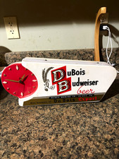 DuBois Budweiser Export Lighted Advertising Clock Breweriana Sign picture
