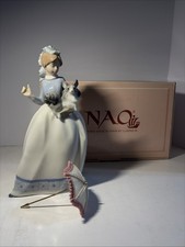 Retired Nao By Lladro #472 My Friends. Girl W Dog & Parasol. See Descr. AS IS picture