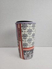 Starbucks 2017 Lavender Floral Double Wall Traveler Ceramic Tumbler  picture